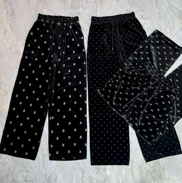 Product Introduction of Quần Suông Nhung Hình Nhiều Họa Tiết Hot chất nhung mềm mịn voi women Pants Nho 2