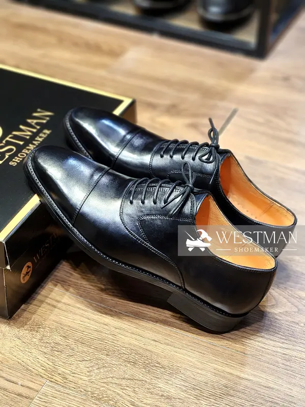 Giày Da Nam Oxford Captoe Westman W0001CS - Màu Nâu Đậm Patina Handmade 8