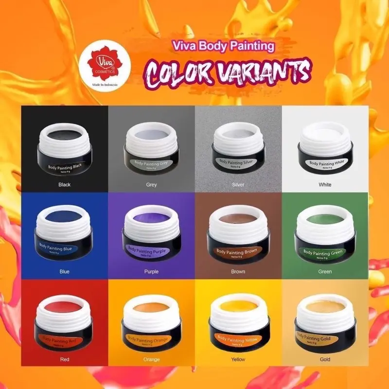 Viva Body & Face Painting - WATERPROOF (tersedia 12 warna)