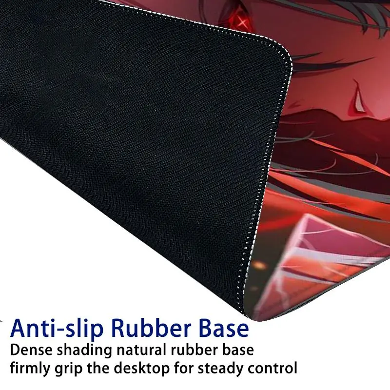 Anime Emotions Passionate Style Mouse Pad, Rectangle Gaming Mouse Pad, Non-Slip Rubber Base Stitched Edge Desk Pad for Home Office 4