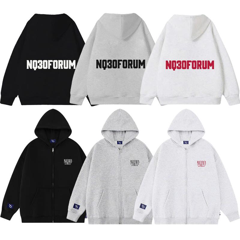 Áo Khoác Hoodie Zip COTTON Form Boxy Thêu Xù NQ30 MISO Form Rộng Nam Nữ Unisex