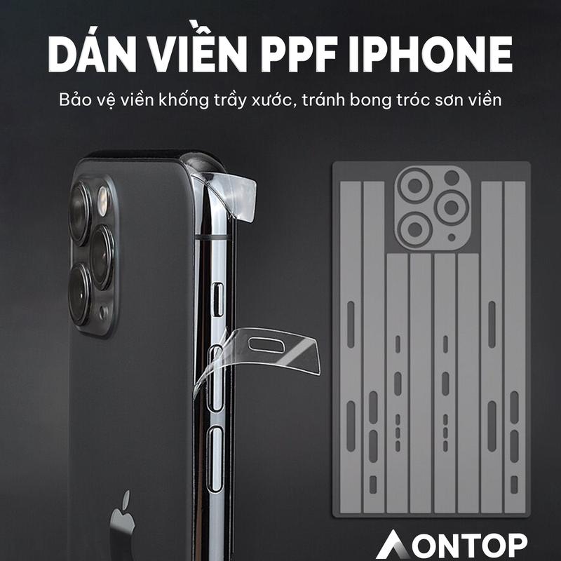 Miếng Dán Viền PPF Dành Cho iPhone Bảo Vệ Viền Máy Và Viền Camera Chống Trầy Xước, Bong Sơn Cho iP X Xr Xs Max 11 12 13 14 15 Pro Max 15 Plus 1