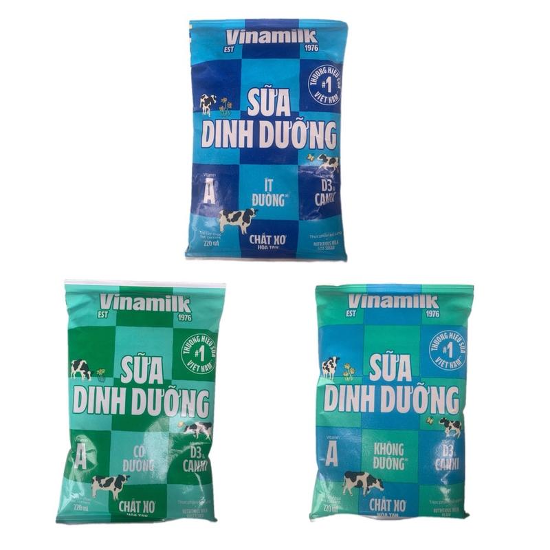 Combo 10 bịch sữa Vinamilk có đường ít đường không đường