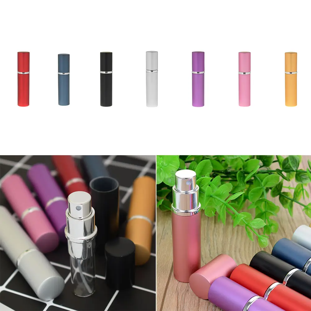 5ML Refillable bottle Easy-to-use Portable Aluminum Perfume container Airtight Lightweight Travel spray for Travel accessories Beauty essentials