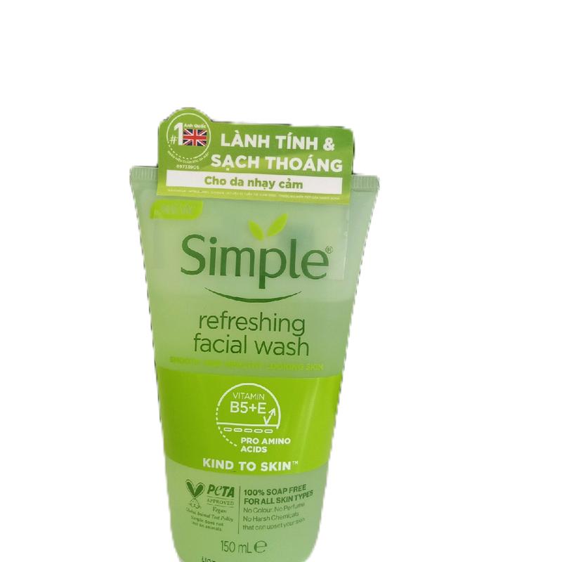 Sữa Rửa Mặt Dạng Gel Simple Giúp Da Sạch Thoáng 150ml. 0