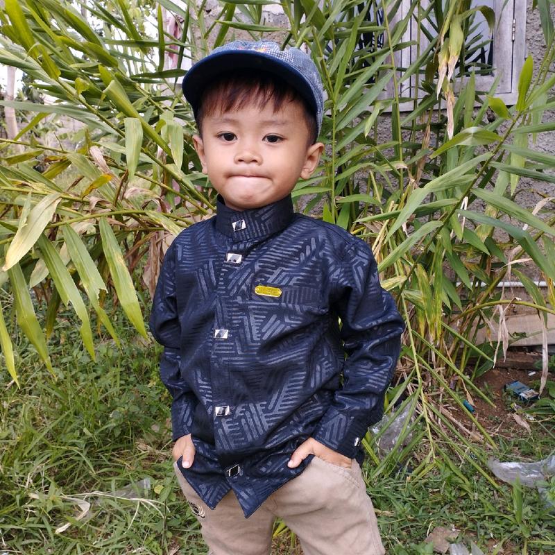 KEMKO KEMEJA KOKO SULTAN ANAK USIA 1-12 TAHUN EMBOS PREMIUM MODEL TERBARU 2023 HITAM Motif Muslim Baju Nyaman 2