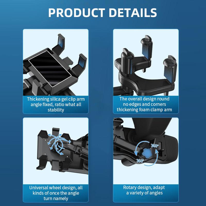 Holder Car HP Mobil Fleksibel Kaca Spion Putar 360° Penjepit Handphone AH094 - XOBOX 8