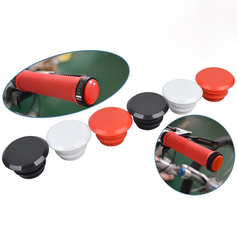Tay lái cao su đi xe đạp leo núi, Bộ 2 cái, Nút Chặn Cuối 17-22mm, Mũ Cắm 4