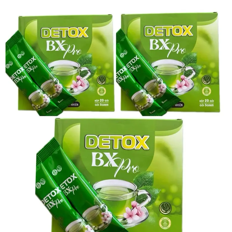 Trà Bí Xanh Detox 3 hộp(60 gói) Tặng dây đo eo,đo tiện dụng 1,5met