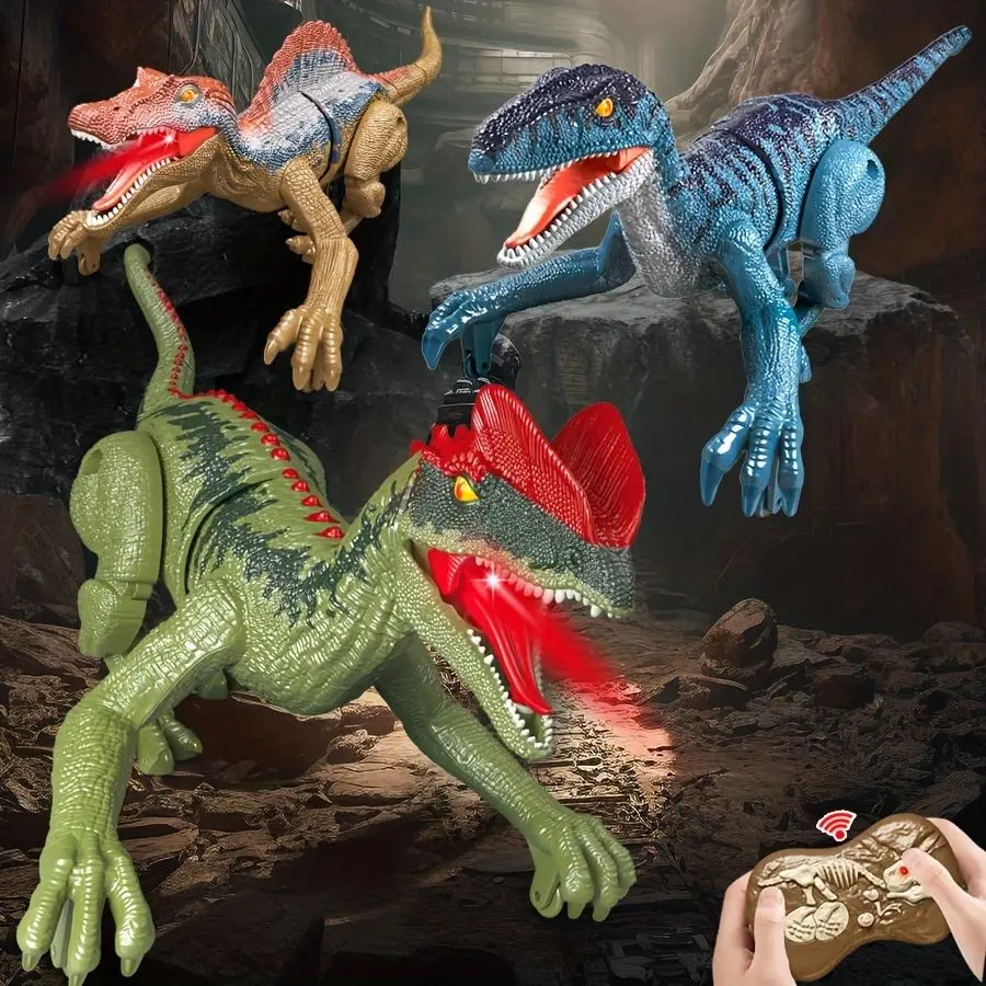 Remote Control Dinosaur Toy (1 Count), Simulation RC Electric Walking Dino Model, Creative Birthday Gift