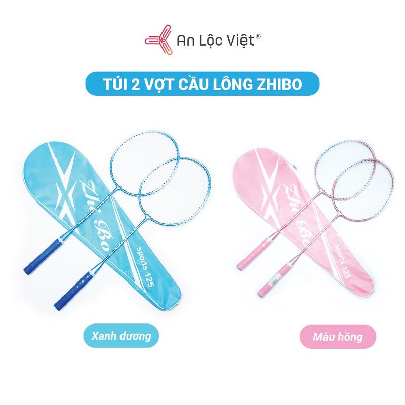 VỢT CẦU LÔNG SIÊU HOT Túi 2 Vợt cầu lông ZhiBo 125 siêu nhẹ tay cầm chắc chắn phù hợp với mọi lứa tuổi