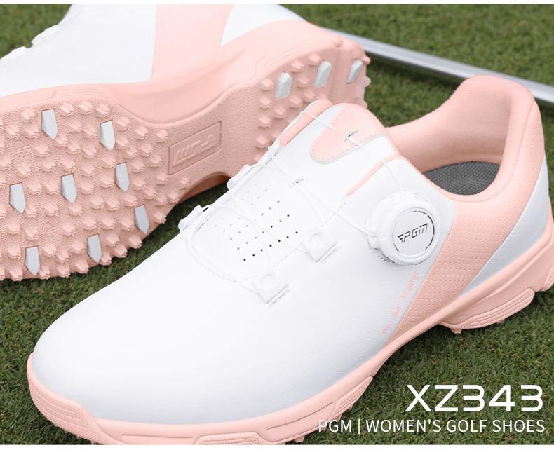 Product Introduction of [PGM] Golf Shoe Women's Waterproof Sneakers Anti-Slip Lightweight Knob Comfortable Shock-Absorbing Mid-Sole Nail-Free Shoes Xz343 15