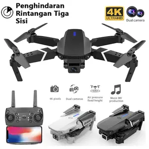Drone E88 Pro / E99 Pro 4K Dual Camera - Anti Tabrak & Lipat Otomatis, Fokus Otomatis, Plus Remote Control