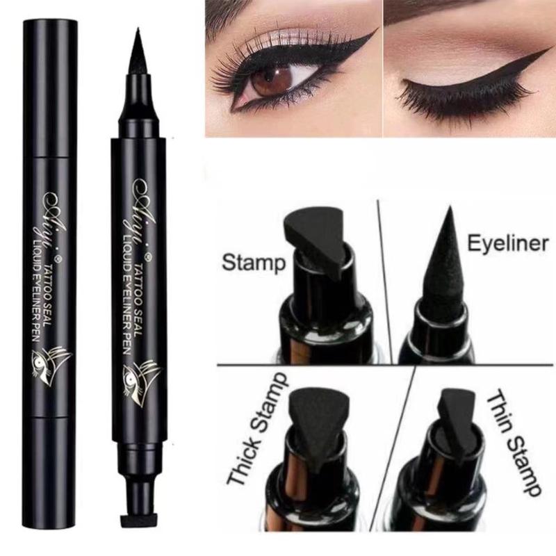COD-Bút Kẻ Mắt Hai Đầu Không Thấm Nước, Bút Kẻ Mắt Có Cánh Đầu Lớn, Bút Kẻ Mắt Có Cánh Dạng Lỏng, Bút Kẻ Mắt Kín, Mắt Mèo 2 Trong 1, Bút Kẻ Mắt Kín, Không Thấm Nước, Gợi Cảm, Mỹ Phẩm Mắt, Bút Kẻ Mắt Dạng Lỏng Kín