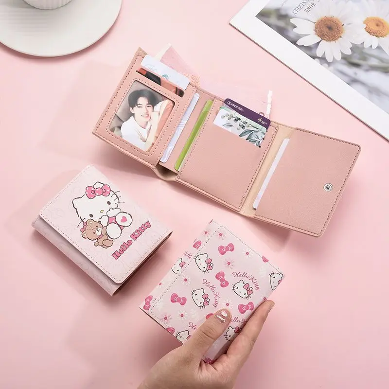 Ví Hello Kitty, Thiết Kế Hoạt Hình Dễ Thương, Giảm Giá 70%, Ngắn Và Cầm Tay, Mỏng, Nhiều Khe Cắm Thẻ, Thích Hợp Cho Học Sinh, Có Khóa, Tích Hợp Tiền Và Thẻ, Túitúi xách nữ đẹp đi tiệc ví đựng tiền nữ túi xách nữ basic túi đeo chéo balo đựng đồ du lịch