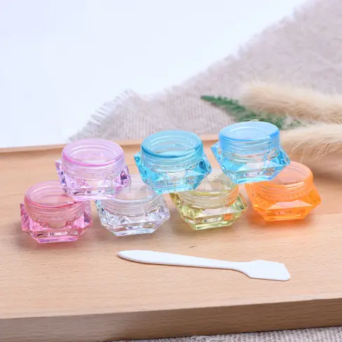 BISA COD 5856 Tempat Cream 10G & 5G / Wadah Cream / Pot Tempat Cream Kosmetik Empty Jar / Pot Krim Kemasan Kosmetik Diamond 2