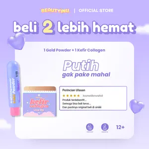 Bundling Kefir Collagen Soap Bar 1pcs & Brightening Booster Gold Powder 1pcs  Mencerahkan Memudarkan Bekas Luka