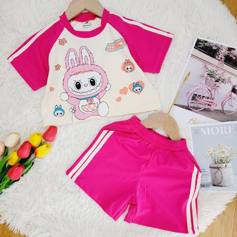 (12kg- 40kg) Bộ sọt Labubu chất vải thun cotton mềm mại thoáng mát cho bé yêu. 5