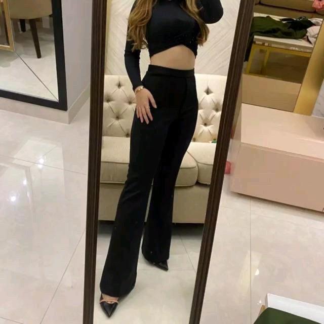 [VM} - Vanesha Margaretta - 516 Celana Cutbray Scuba (Best Seller) / Scuba Pants / Celana Cutbray HW Melar Panjang Wanita 2