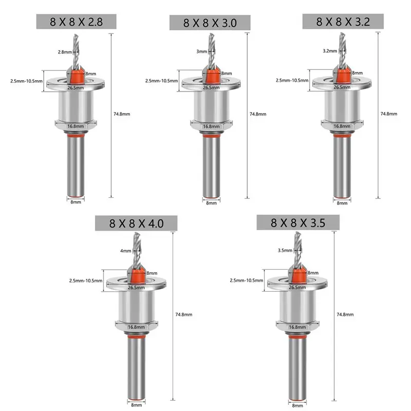 Woodworking Drill Bit, 1 Count Practical Drill Bit Limiter with Adjustable Drill Core & Positioner, Woodworking Accessories for Work Use 1