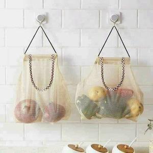 Túi lưới treo tường đựng tỏi, hành, gừng, ớt - Giỏ treo đựng rau, củ, quả trong nhà bếp Treo Phòng
