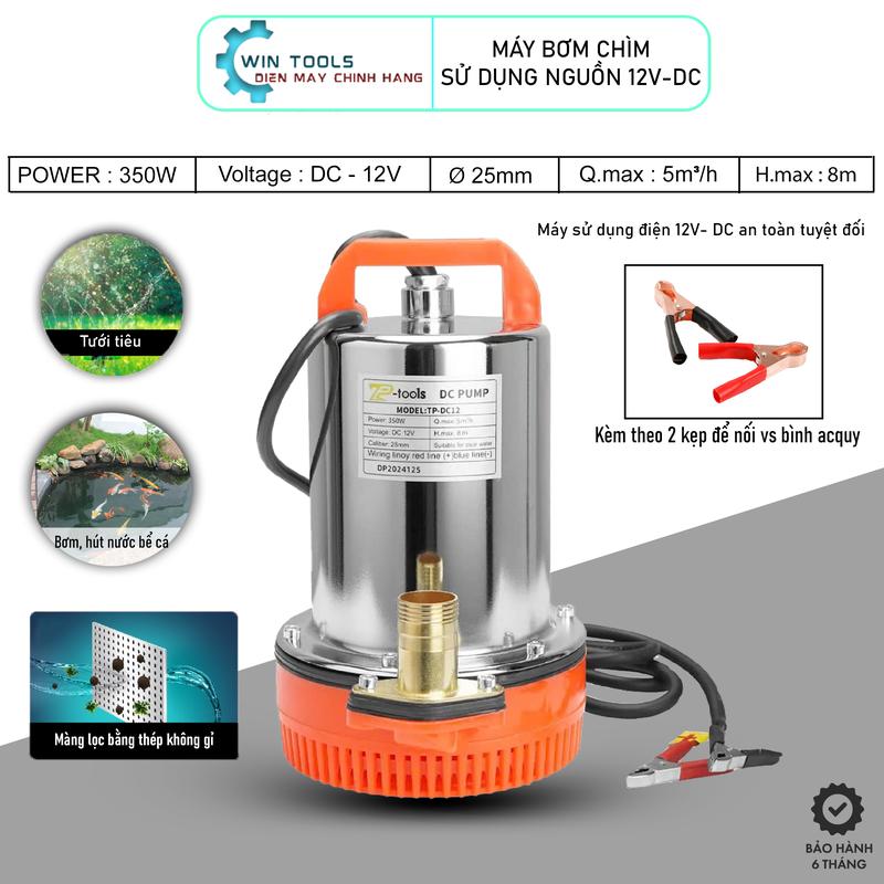 MÁY BƠM CHÌM TP-DC 12 MÁY BƠM CHÌM BƠM TÕM SỬ DỤNG ĐIỆN 12V TIỆN LỢI DỄ DÀNG SỬ DUNG AN TOÀN TUYỆT ĐỐI