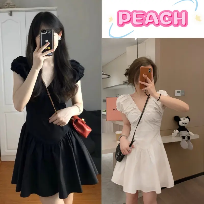 Lily-Đầm Nữ Cổ V, Váy Công Chúa Tay Bồng Cách Điệu Siêu Cá Tính