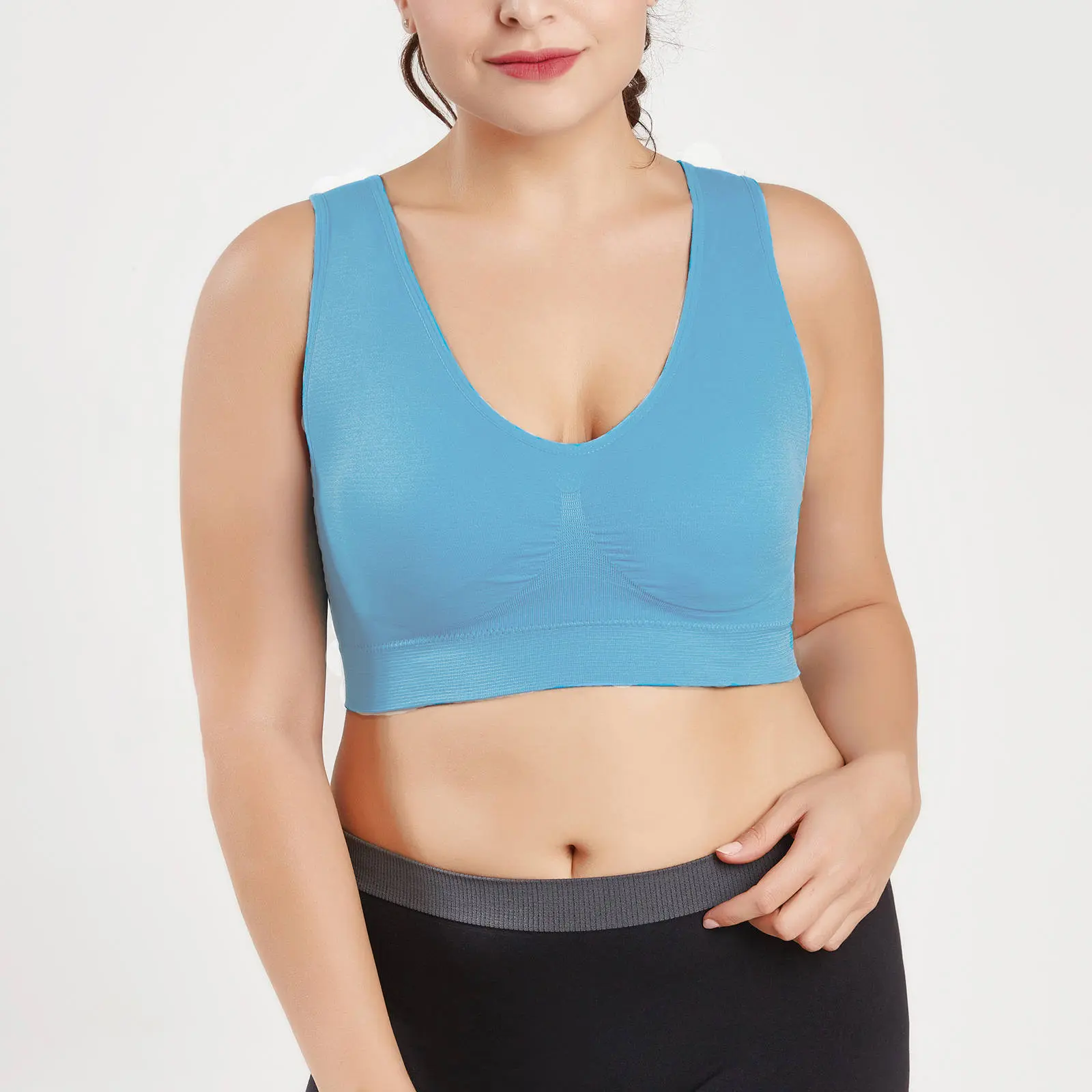 Women  Color Plus Size Ultra-thin Large Bra Sports Bra Full Bra Cup Tops