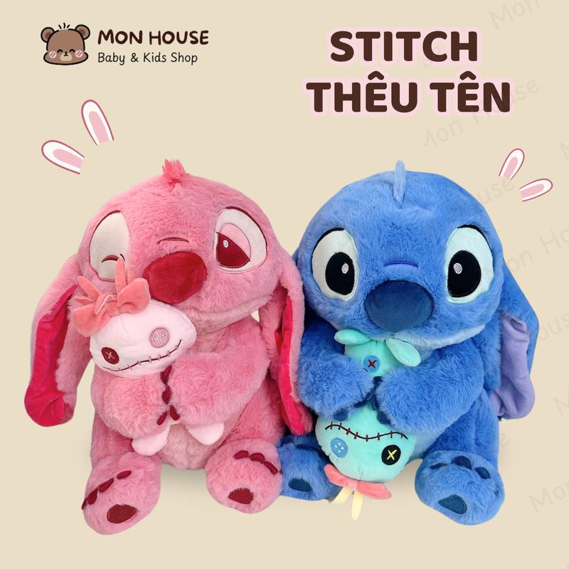    Thêu Tên   Gấu bông stitch tai dài ôm gấu mắt nháy thêu tên theo yêu cầu  Thú Nhồi Bông Stich chất liệu vải lông mềm mại đồ chơi quà tặng ý nghĩa gấu  khắc Toy Thú Bông 
