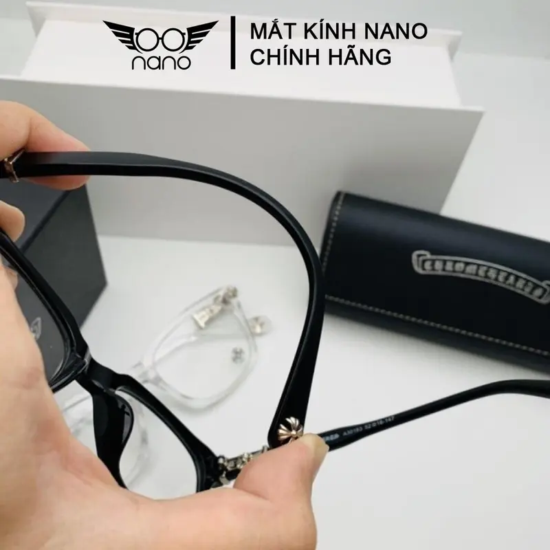Gọng kính cận nam nữ dáng vuông,dùng lắp mắt cận hoặc 0 độ N2273 Chrome Hearts Mắt Kính Kính Mắt Tròng Kính kính  đổimàu 4