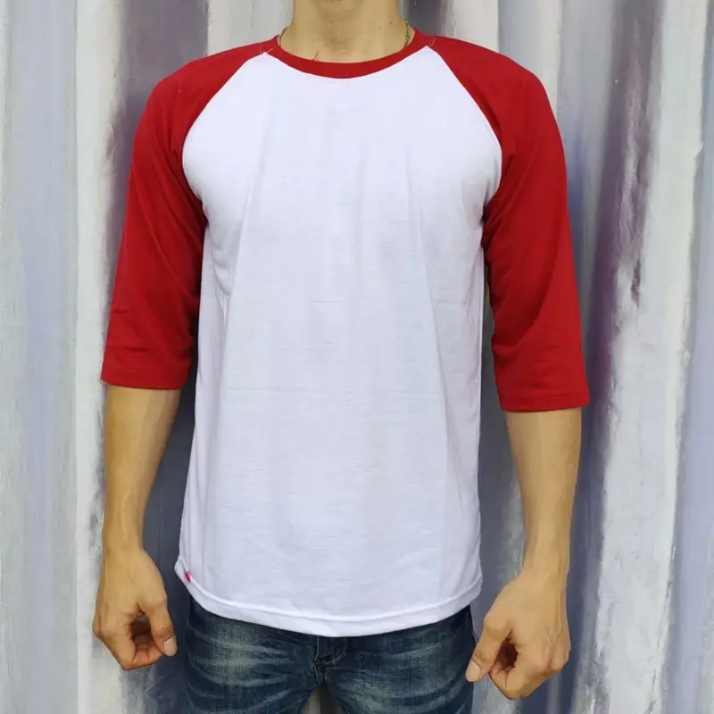 Kaos Polos Merah Putih Spesial Kemerdekaan ll kaos Reglan Merah Putih 1