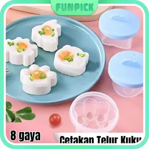 Cetakan Telur Kukus Dapur/Alat Memanggang Makanan Penutup/Cetakan Puding/Piring Telur Jeli/Anak-anak Sangat Suka-Cetakan Es Batu-Bentuk Telur Lucu untuk Kotak Makan Siang Egg Food Kitchenware Plastik