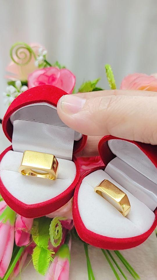 Product Introduction of Nhẫn đồng vàng mặt vuông 3c, 5c màu vàng 24k , nam nữ đeo được 16