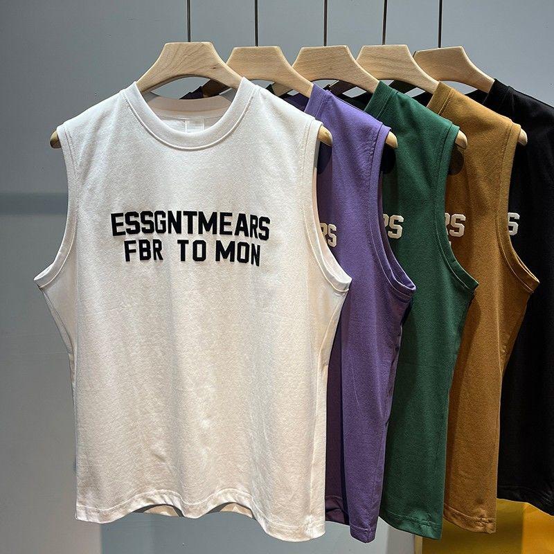 Men's Clothing Men's Sports Fitness Vest Men's Summer Internet Celebrity Sleeveless T-Shirt Men's New American Style Printed Fashion Tank Top 0