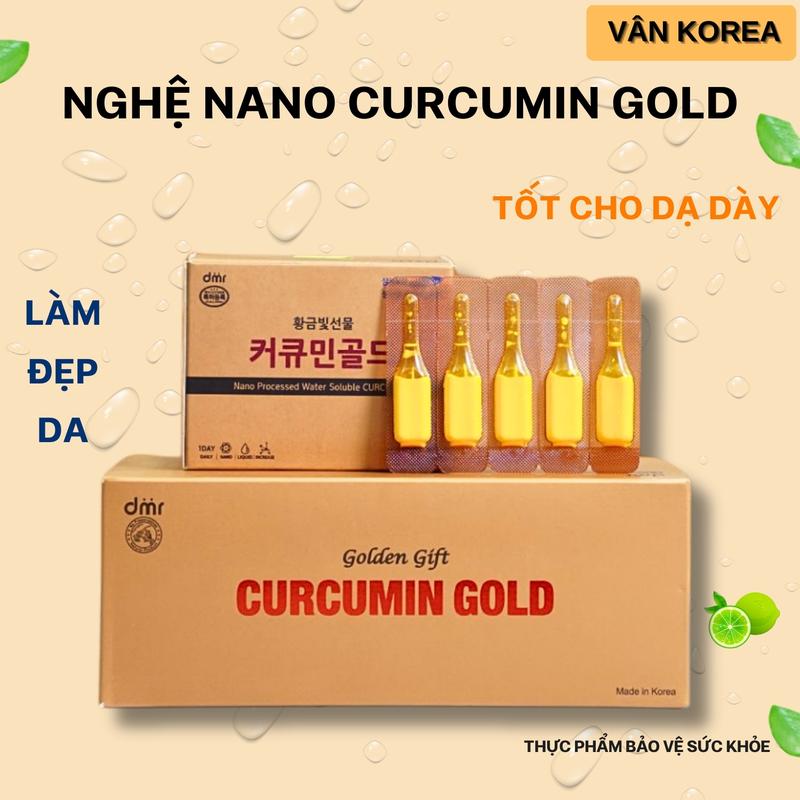Hộp 100 tép Tinh Chất Nghệ Nano Curcumin Gold Hàn Quốc - Hỗ Trợ tăng cường sức khỏe