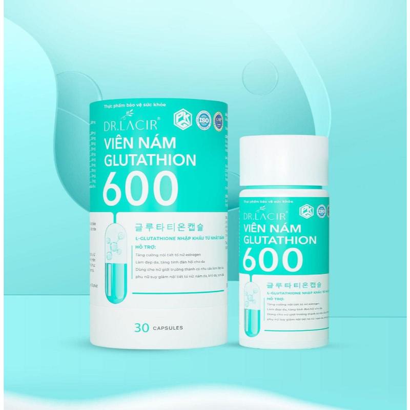  Glutathione 600 mg Dr Lacir DRLACIR viên uống trắng da Glutathione 600mg mờ nám tàn nhang nhập khẩu Nhật Bản Glutathion Skincare nữ Whitening Chăm Sóc Da Làm Đẹp Da 