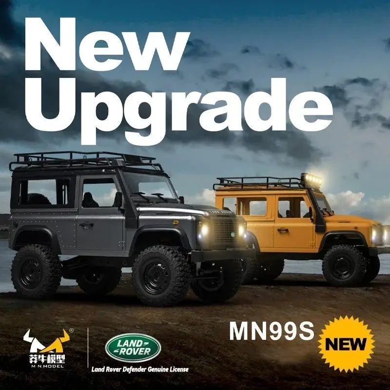 NEW UPGRADE MN99S MN98 Asli rc crawler LAND ROVER defender RTR full propo Rc Adventure Offroad Bisa Gosend Grab Sameday Instant Ban Karet Lampu Led Sein Remote Control