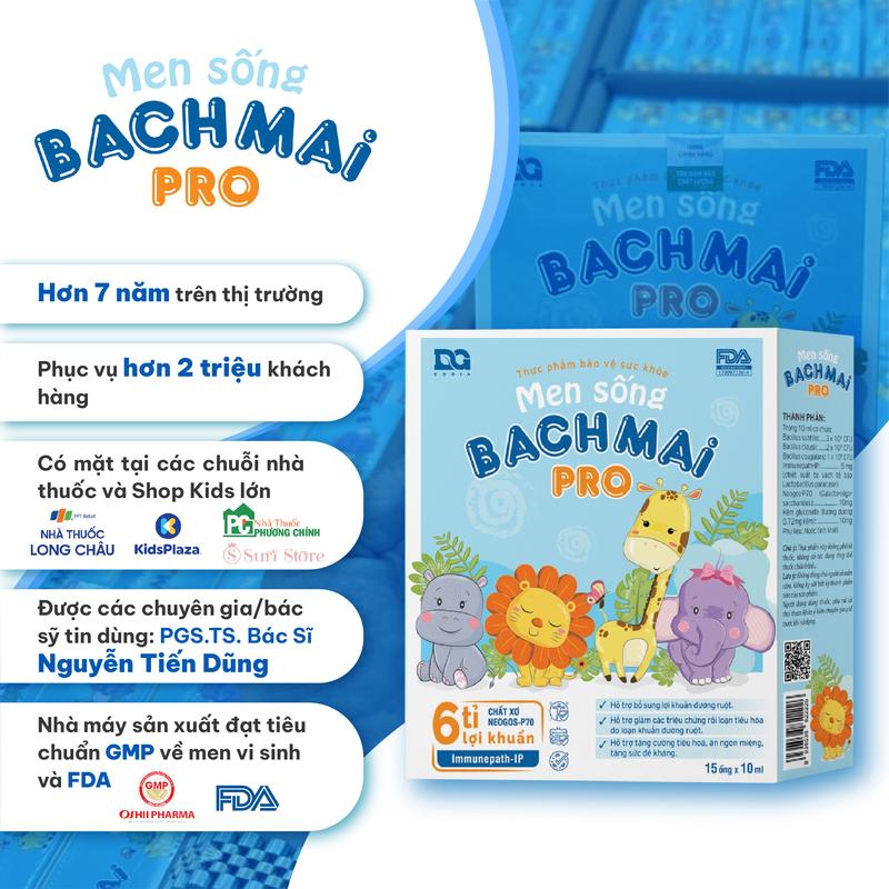 Product Introduction of [CHÍNH HÃNG] Men Sống Bạch Mai Pro 6 Tỷ Lợi Khuẩn (men vi sinh dùng cho tiêu chảy, táo bón, rối loạn tiêu hóa, biếng ăn) 3