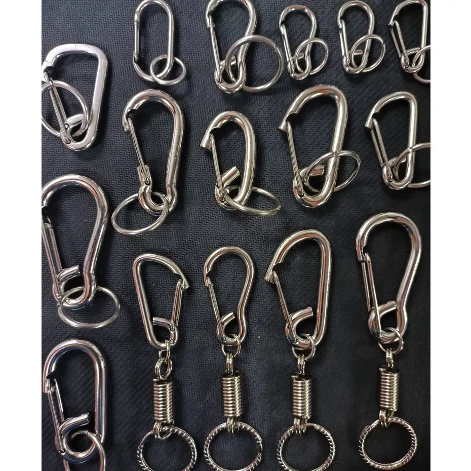 พวงกุญแจสแตนเลสแท้ คาราบิเนอร์ Carabiners สแน็ปลิงค์ ตะขอสแตนเลส ตะขอทองเหลือง พวงกุญแจ ห่วงสแตนเลส ราคาส่ง ห่วงกุญแจ