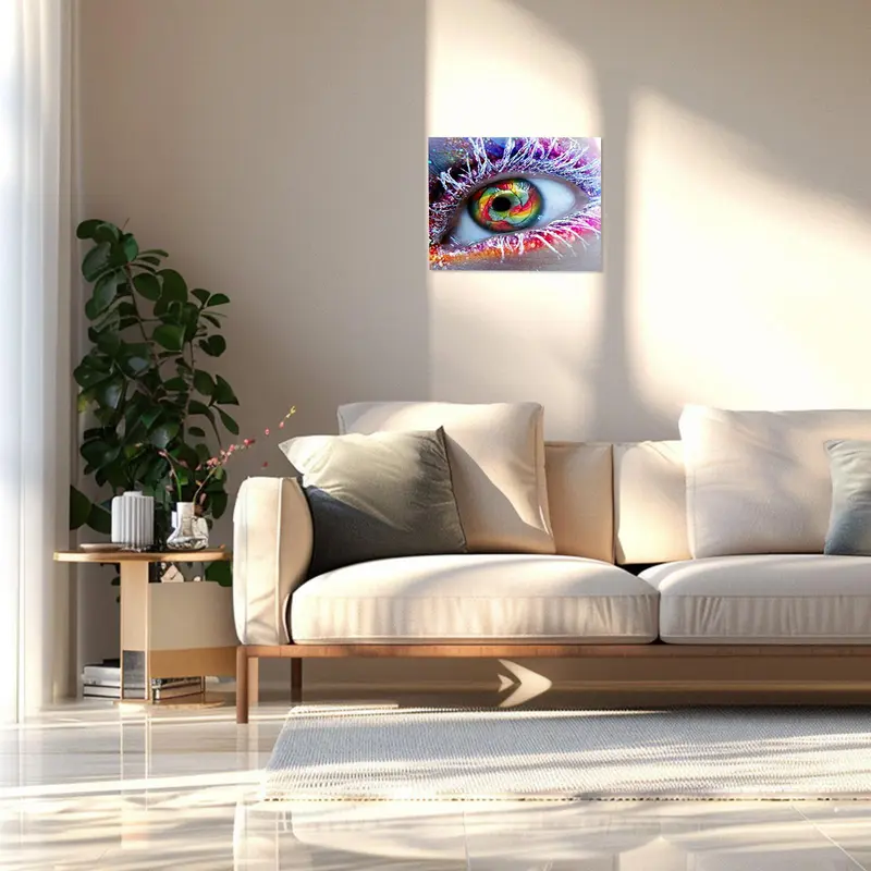 Colorful Eye Pattern DIY Painting by Numbers Kit, 1 Set DIY Paint by Numbers Kit without Frame, Wall Art Decor for Home Living Room Bedroom 7