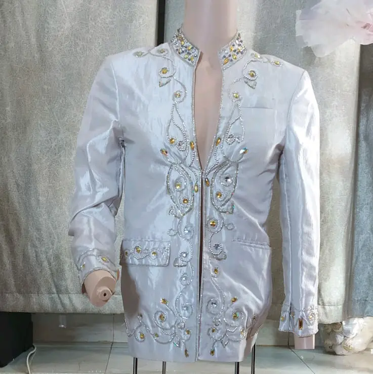Beskap Putih Payet Gold 0