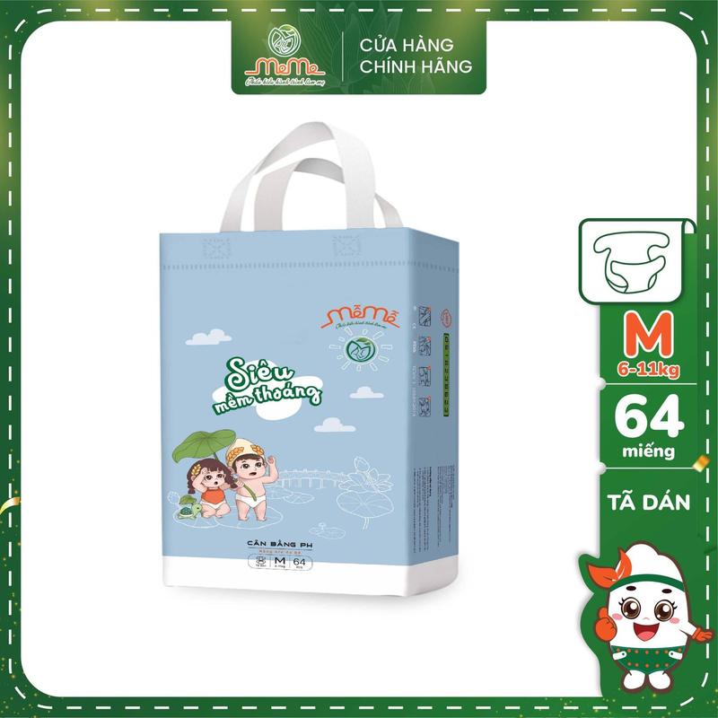 [Shop TD02] Tã bỉm Mễ Mễ thường, Mễ Mễ Prime Mềm Mỏng Siêu Thấm Khô Thoáng Cho Bé Mền Xốp 4