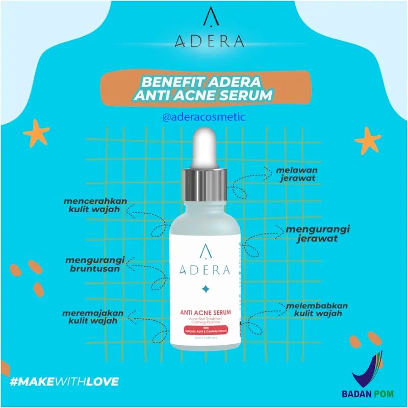 [ BISA COD ] SERUM PENGHILANG FLEK/SERUM WAJAH PENGHILANG JERAWAT/Serum Adera wajah glowing flek hitam/ SERUM WAHITENIG TERBAIK DALAM 3 HARI/SERUM PENGHILANG FLEK/SERUM WAJAH GLOWING BPOM ORIGINAL Adera Anti Acne Serum Original BPOM  Lapak_Cantik87 2