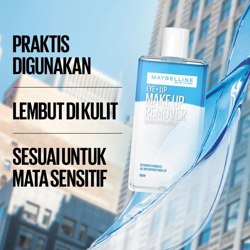 Product Introduction of Maybelline Lip & Eye Makeup Remover - 70 ml & 150 ml (Dengan Formula Lembut Untuk Make Up Waterproof) 1
