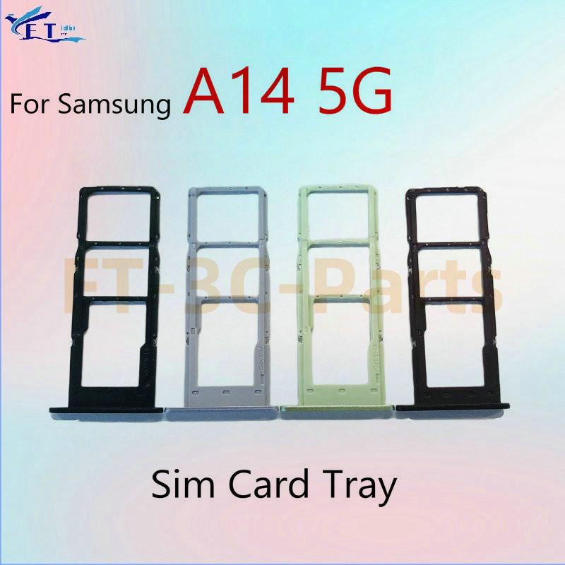 Khe cắm khay thẻ Sim, dành cho Samsung A14 4G, Thay thế, Giá đỡ thẻ Sim, Các bộ…