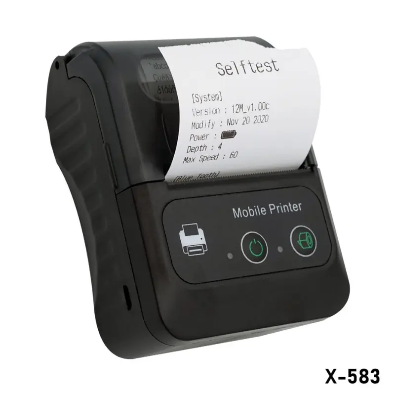 Printer Thermal Bluetooth dan USB Baterai Portable Cetak Nota dan struk 58mm 5