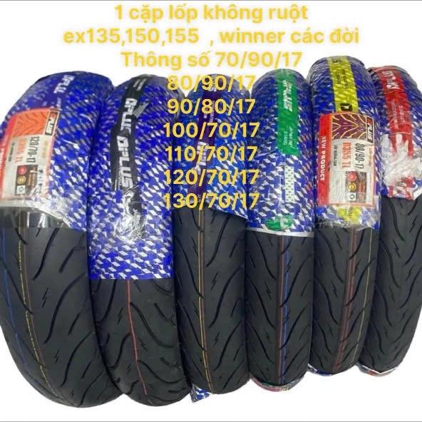 1 cặp lốp xe Exciter Winner thương hiệu DPLUS công nghệ Nhật bám đường tốt ( gồm 1 vỏ trước và 1 vỏ sau ) vỏ dày rảnh xâu thoát nước tốt , thích hợp nhiều loại đường xá. Phụ Kiện Phụ Tùng