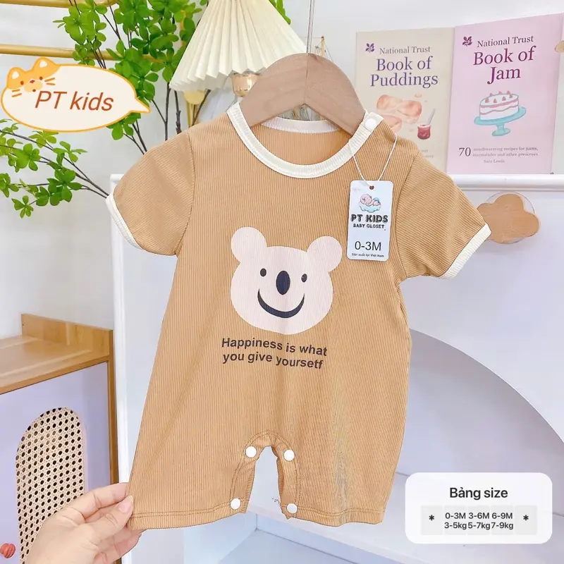 Combo 2 Chiếc Body Đùi Tăm Lạnh Mềm, Mát Cho Bé 3-9kg ( 2chiếc 2 màu) 3