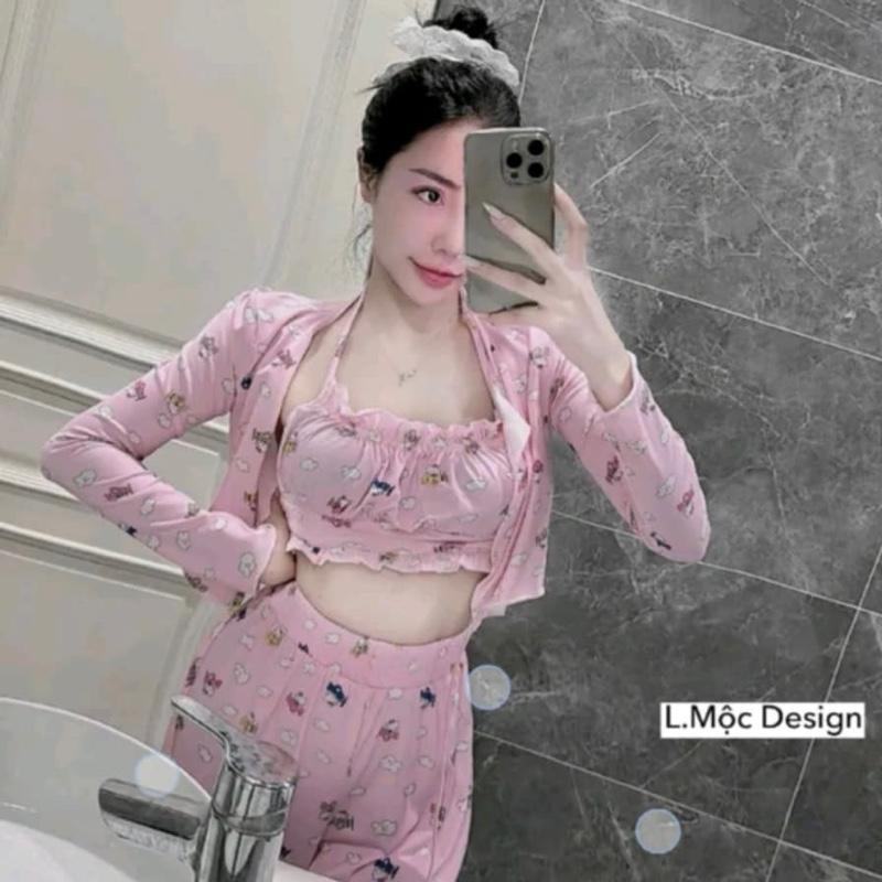 Bộ mặc nhà tăm tàu dễ thương 4