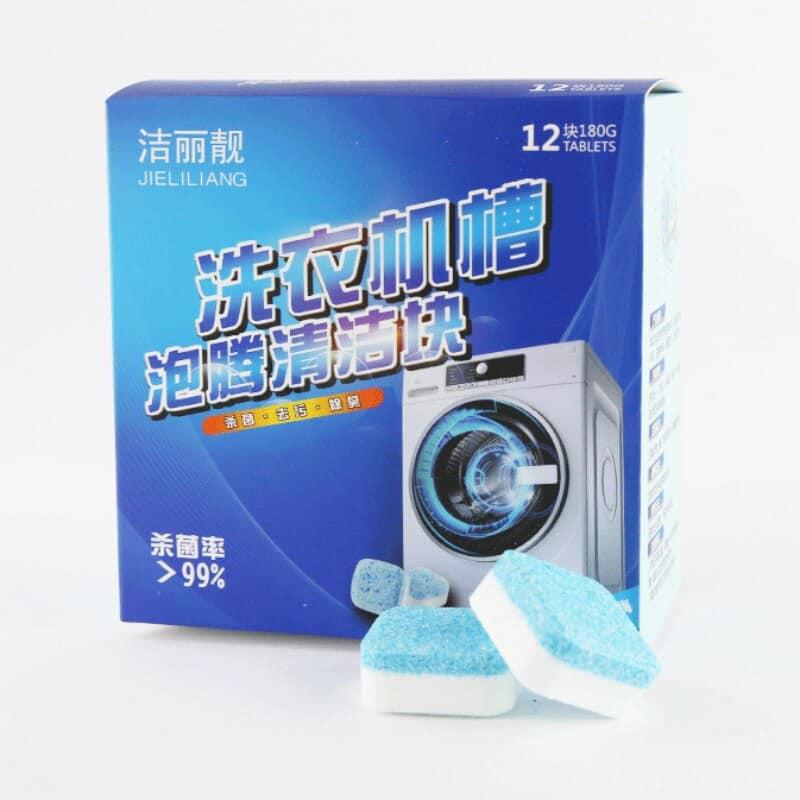  Hộp 12 viên tẩy lồng máy giặt Viên Tẩy Vệ Sinh Lồng Máy Giặt Và Tẩy Chất Cặn Lồng Máy Giặt Hiệu Quả 